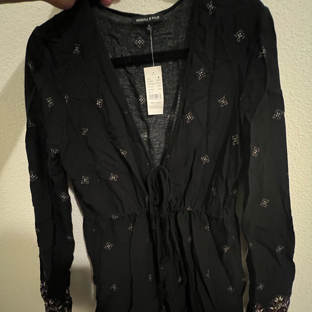 Black Patterned Romper